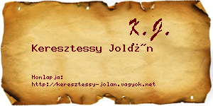 Keresztessy Jolán névjegykártya