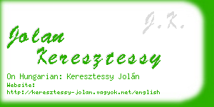 jolan keresztessy business card